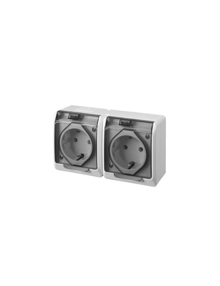 DOBLE BASE TT. LATERAL ESTANCO 16 AH. 250 V. IP54