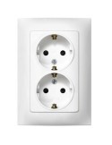 DOBLE BASE ENCHUFE C/TT BLANCO. SER 10 F1091459030