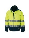 CAZADORA TIPO SOFT SHELL AMARILLA AZUL T.M