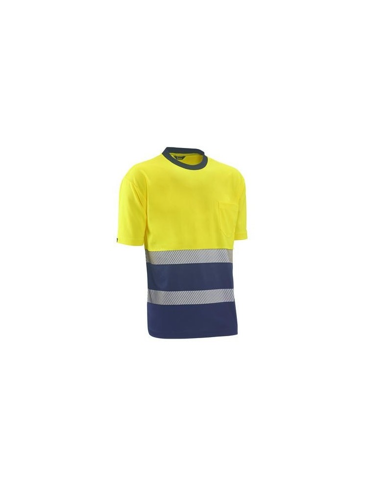 CAMISETA ALTA VISIBILIDAD LONDON AMAR/AZUL T.L