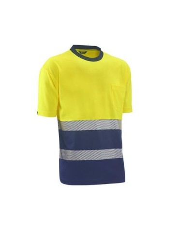 CAMISETA ALTA VISIBILIDAD LONDON AMAR/AZUL T.3XL