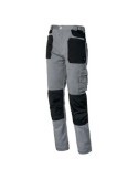 PANTALON STRETCH GRIS / NEGRO 8730B-080 T.4XL