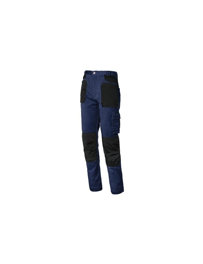 PANTALON STRETCH AZUL/ NEGRO 8730B-040 T. 3XL