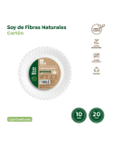 PLATO CARTON BIODEGRADABLE BLANCO 20CM(PACK-10UND)