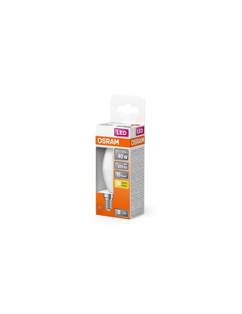 BOMBILLA LED VELA 4.9W/827 E14 CALIDA