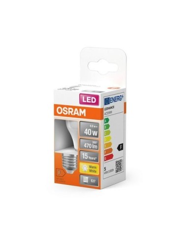 BOMBILLA LED ESFERICA 4.9W/827 E27 CALIDA