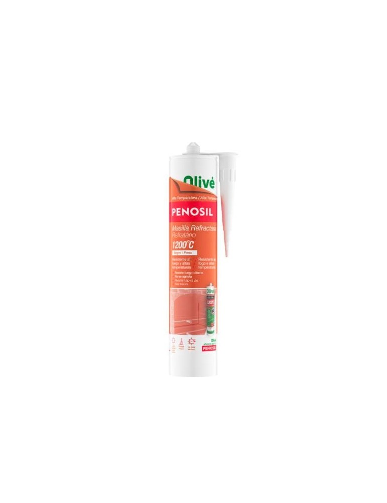 MASILLA REFACTARIA 1200C NEGRO 300ML CARTUCHO