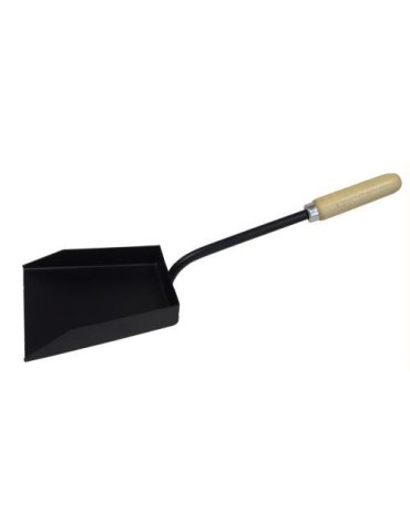 RECOGEDOR METAL. PELLET-CARBON MANGO MADERA 71305