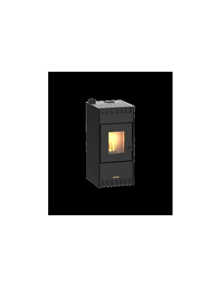 ESTUFA PELLET 10KW CANALIZADA MARENI 10 S NEGRA