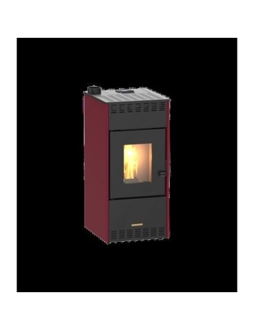 ESTUFA PELLET 10KW CANALIZADA MARENI 10 S ROJA