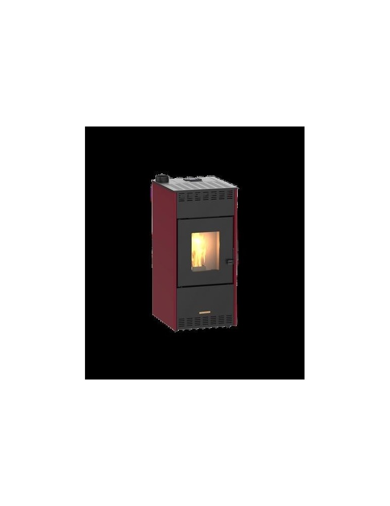 ESTUFA PELLET 10KW CANALIZADA MARENI 10 S ROJA