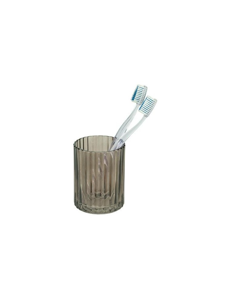 VASO DE DIENTES VIDRIO POMPEI GRIS 26163100