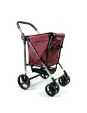 CARRO COMPRA 4/RUEDAS 2 GIRATORIAS PLEGABLE BURDEO