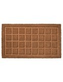 FELPUDO COCO PRENSADO CUADROS NATURAL 40X70