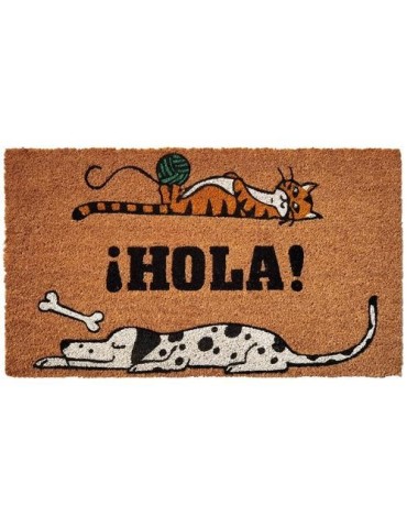 FELPUDO COCO NATURAL ANIMALES HOLA 40X70 50063