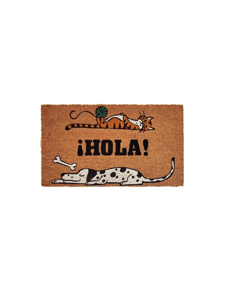 FELPUDO COCO NATURAL ANIMALES HOLA 40X70 50063