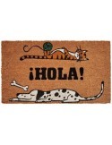 FELPUDO COCO NATURAL ANIMALES HOLA 40X70 50063
