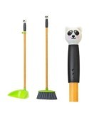 SET LOBBY PANDA KIDS (ESCOBA CON PALO + RECOGEDOR)