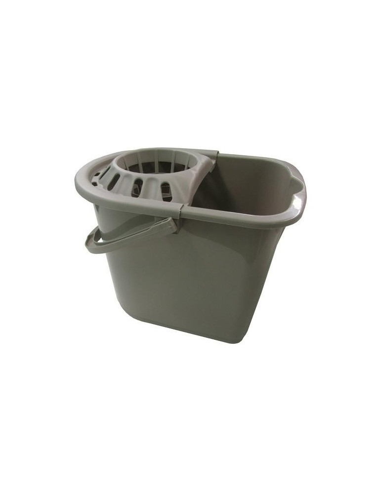 CUBO RECTANGULAR CON ESCURRIDOR 14L GRIS 13250