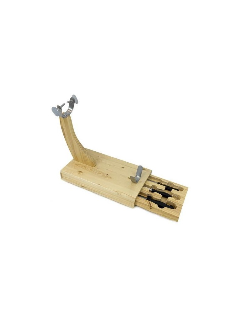 JAMONERO MADERA C/ TABLA Y CUCHILLOS 02121