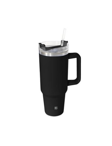 TAZA TERMO 1200 ML NEGRO C/PAJITA 8365-IN