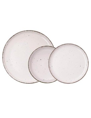 VAJILLA CERAMICA CREMA 12 PIEZAS DUNA QUID 5426271