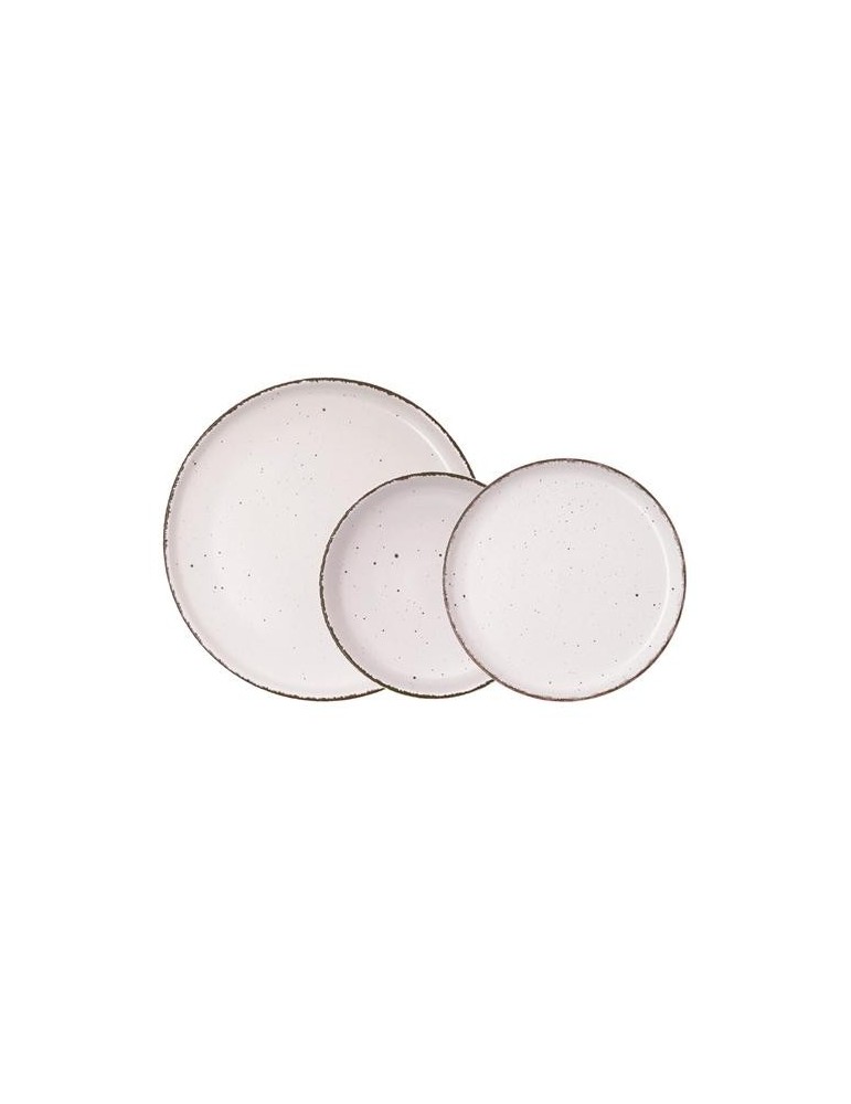 VAJILLA CERAMICA CREMA 12 PIEZAS DUNA QUID 5426271