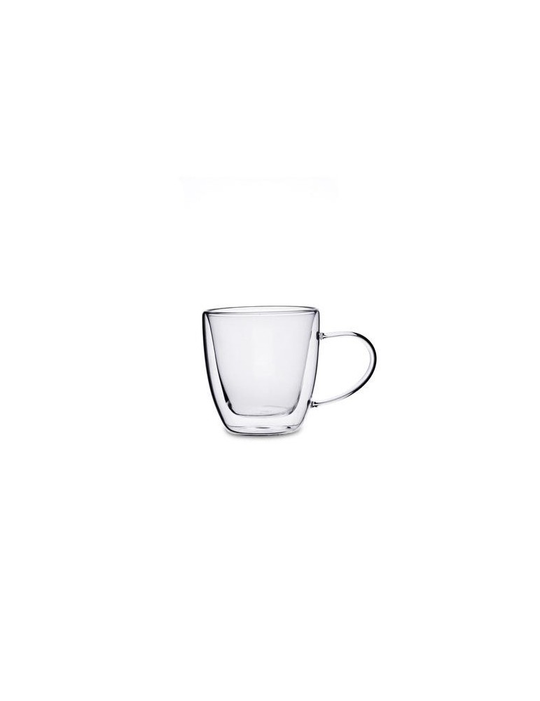 TAZA DOBLE PARED VIDRIO TRANSPAR 15CL SERENIA QUID