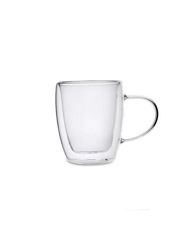 TAZA DOBLE PARED VIDRIO TRANSPAR 30CL SERENIA QUID