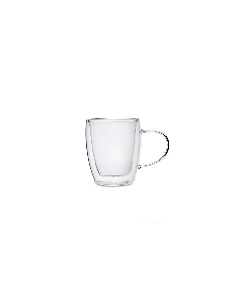 TAZA DOBLE PARED VIDRIO TRANSPAR 30CL SERENIA QUID