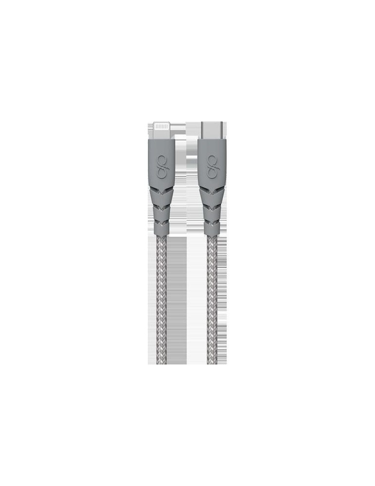 CABLE USB-C/ USB-C LIGTNG 1.2M 3A GRIS F149006