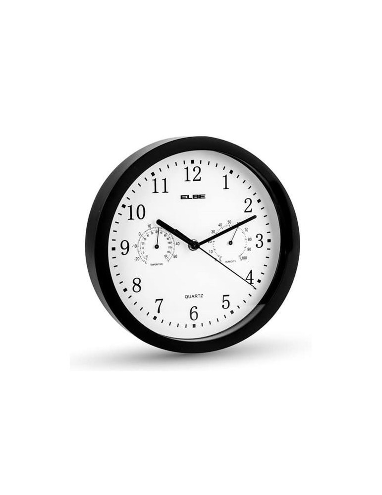 RELOJ DE PARED TEMPERATURA Y HUMEDAD ELBE RP-1005-