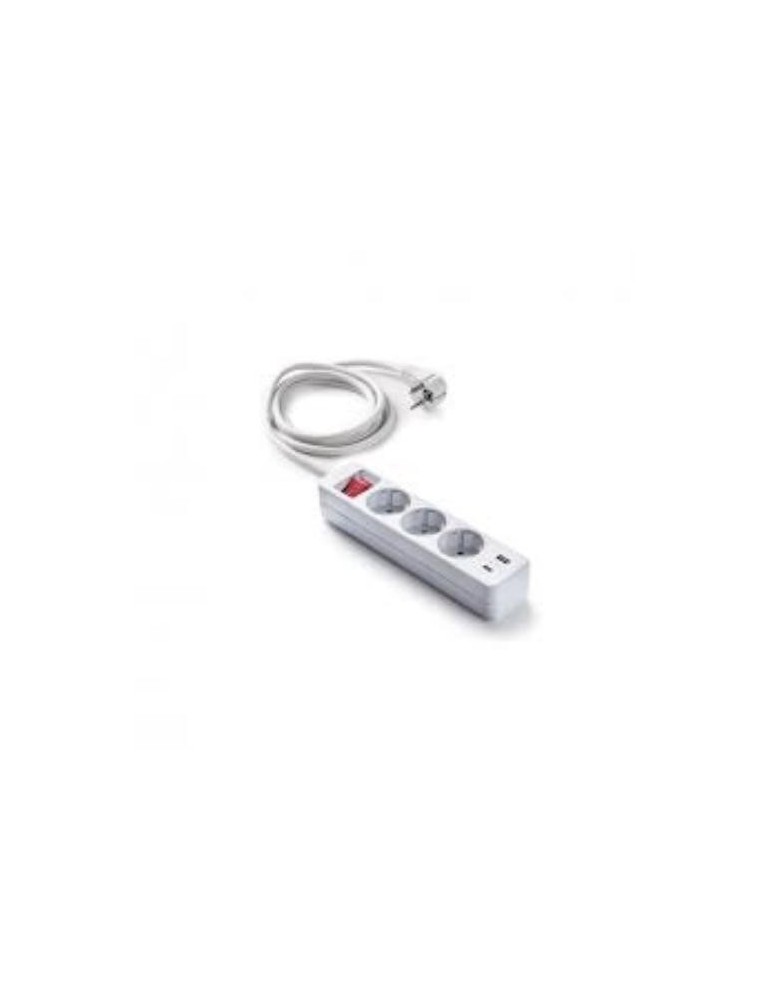 BASE 3 TOMAS TT+2 USB C/CABLE 1.5M BLANCO 9/713