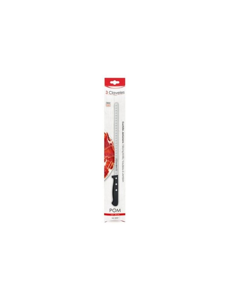 CUCHILLO JAMONERO ALVEOLADO ESTRECHO 29CM 11.5"