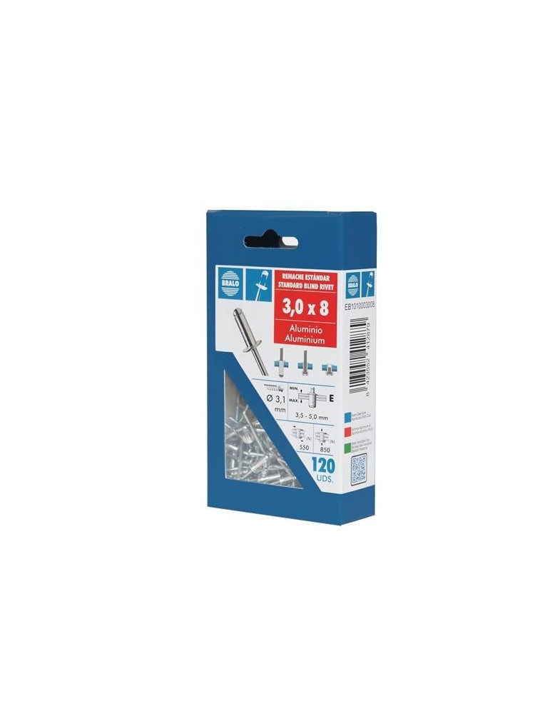 REMACHE ALUMINIO 3,2X10 ECOBLISTER (C-115)