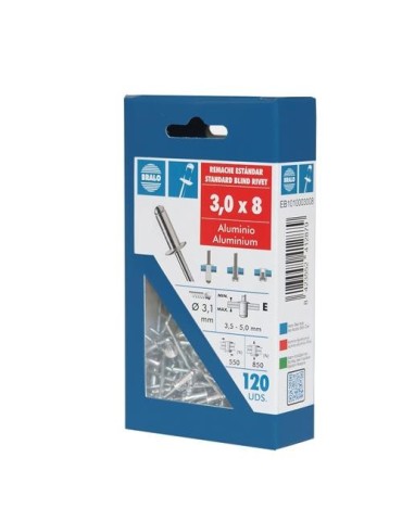 REMACHE ALUMINIO 4,8X18 ECOBLISTER (C-60)