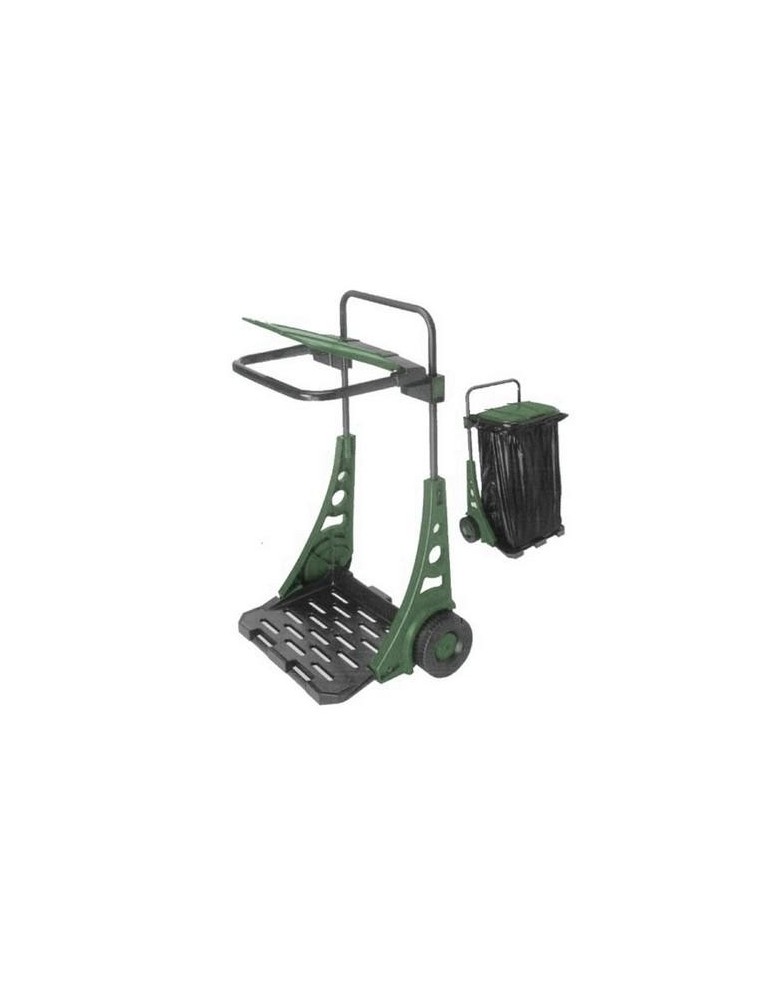 CARRO BASURA 53X38X90CM C/ RUEDAS METAL/PLASTICO
