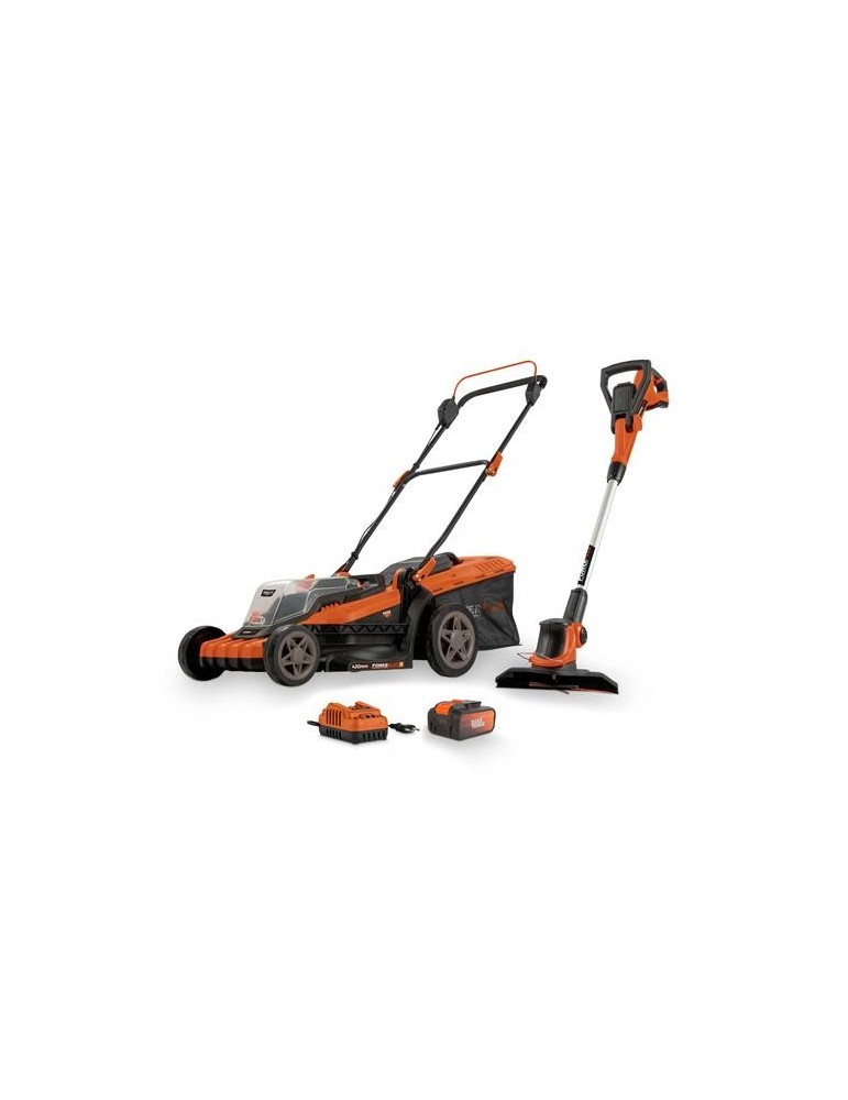 CORTACESPED 40V+CORTABORDES 20V+BATERIA 40V+CARGAD