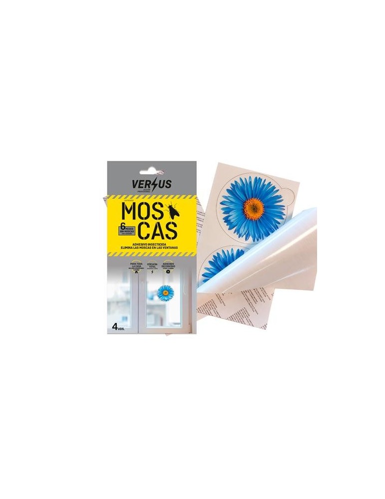 ADHESIVO VENTANAS INSECTICIDA MOSCAS (4UNID)