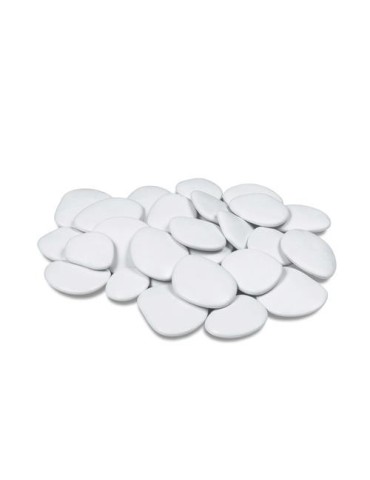 PIEDRAS DECORARIVAS PLASTICO (24UDS)  BLANCAS