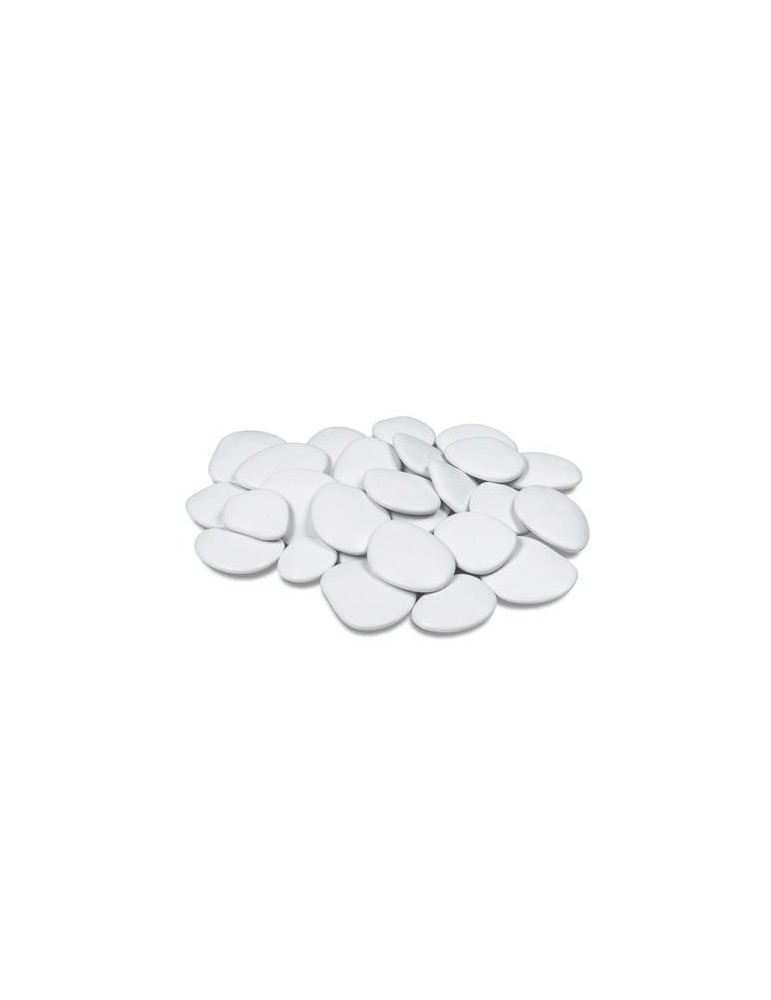PIEDRAS DECORARIVAS PLASTICO (24UDS)  BLANCAS