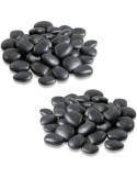 PIEDRAS DECORARIVAS PLASTICO (24UDS)  NEGRAS