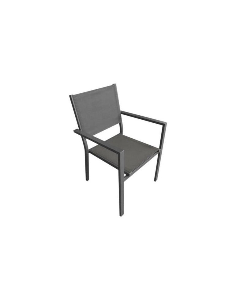 SILLA CON REPOSABRAZOS ALUMINIO GRIS OSCURO 804338
