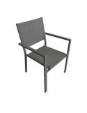 SILLA CON REPOSABRAZOS ALUMINIO GRIS OSCURO 804338