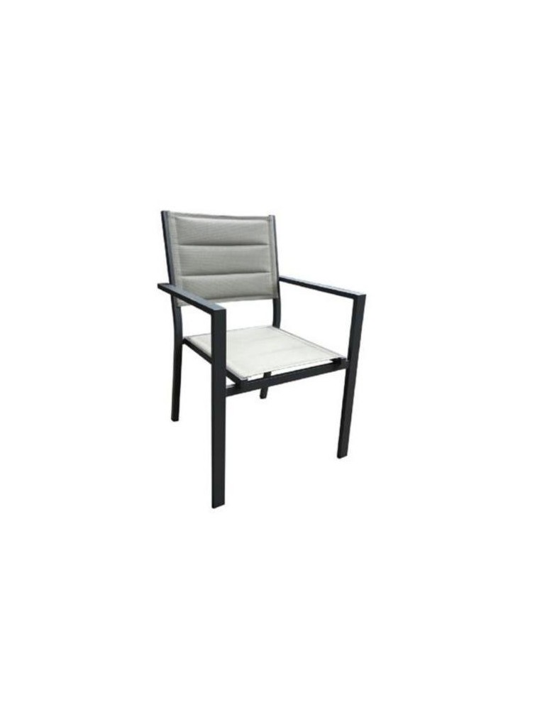 SILLA CON REPOSABRAZOS ALUMINIO GRIS CLARO 804196