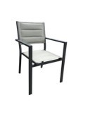 SILLA CON REPOSABRAZOS ALUMINIO GRIS CLARO 804196