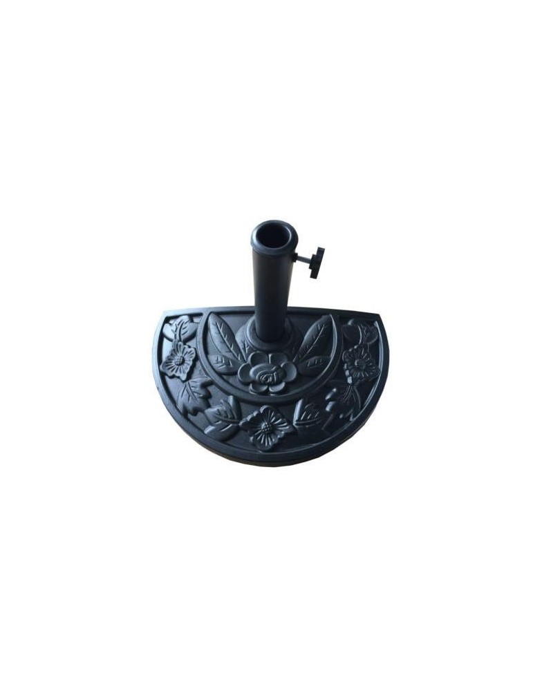 BASE PARASOL RESINA SEMICIRCULO 9KG NEGRO 891304
