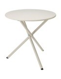 MESAJARDIN ACERO COLOR CREMA 48X48CM