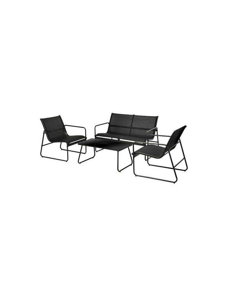 JUEGO MUEBLES EXTERIOR 4PCS NEGRO X99001680