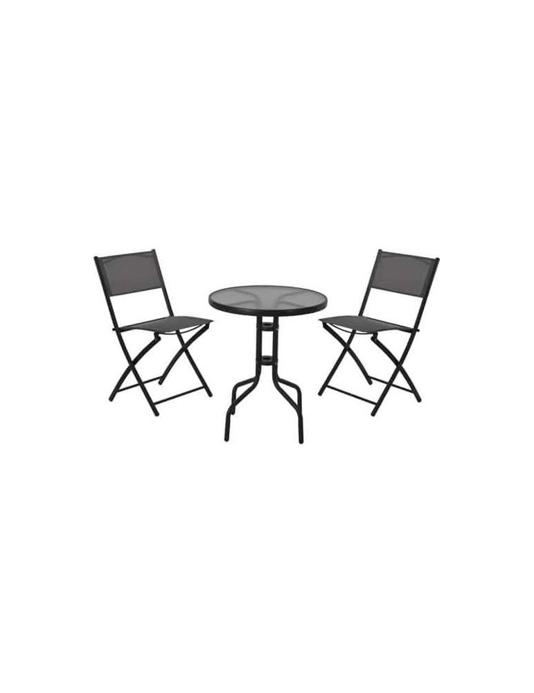 CONJUNTO METAL MESA+2 SILLAS REDONDA X60000110